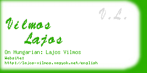 vilmos lajos business card